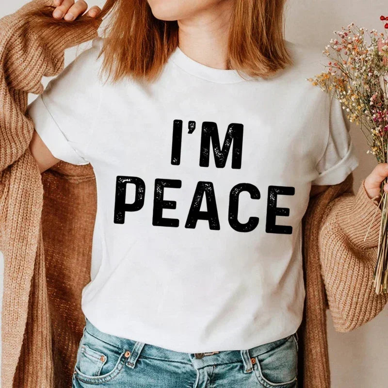 Funny Matching Couple Shirts – “I Come in Peace” & “I’m Peace” Tees