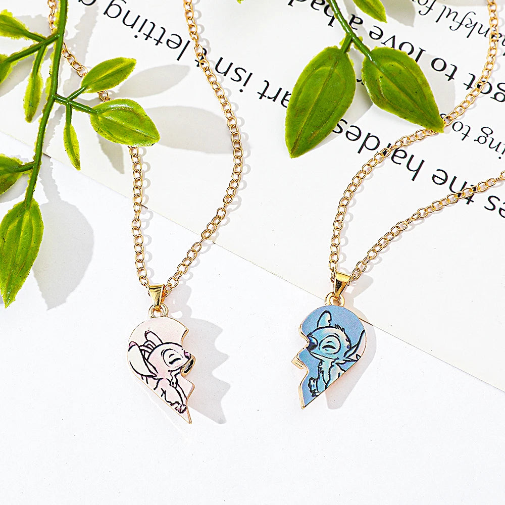 Lilo & Stitch Couples Heart Necklace