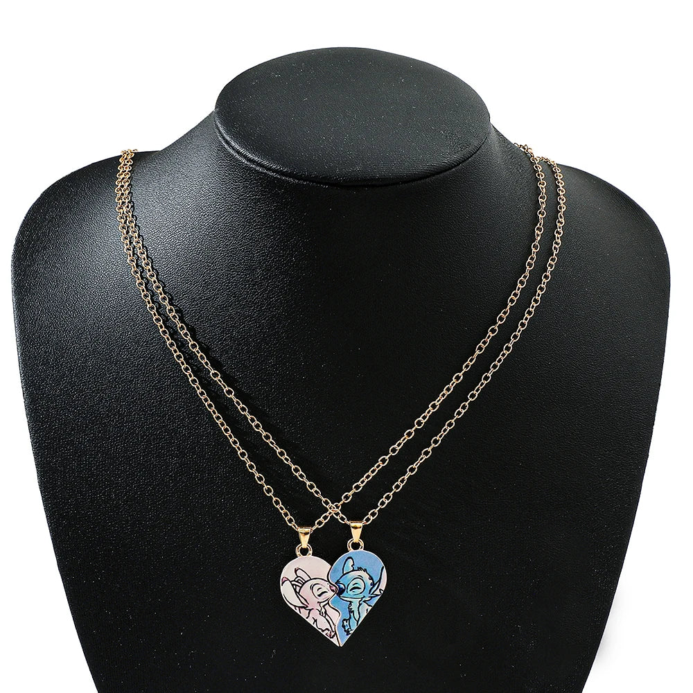Lilo & Stitch Couples Heart Necklace
