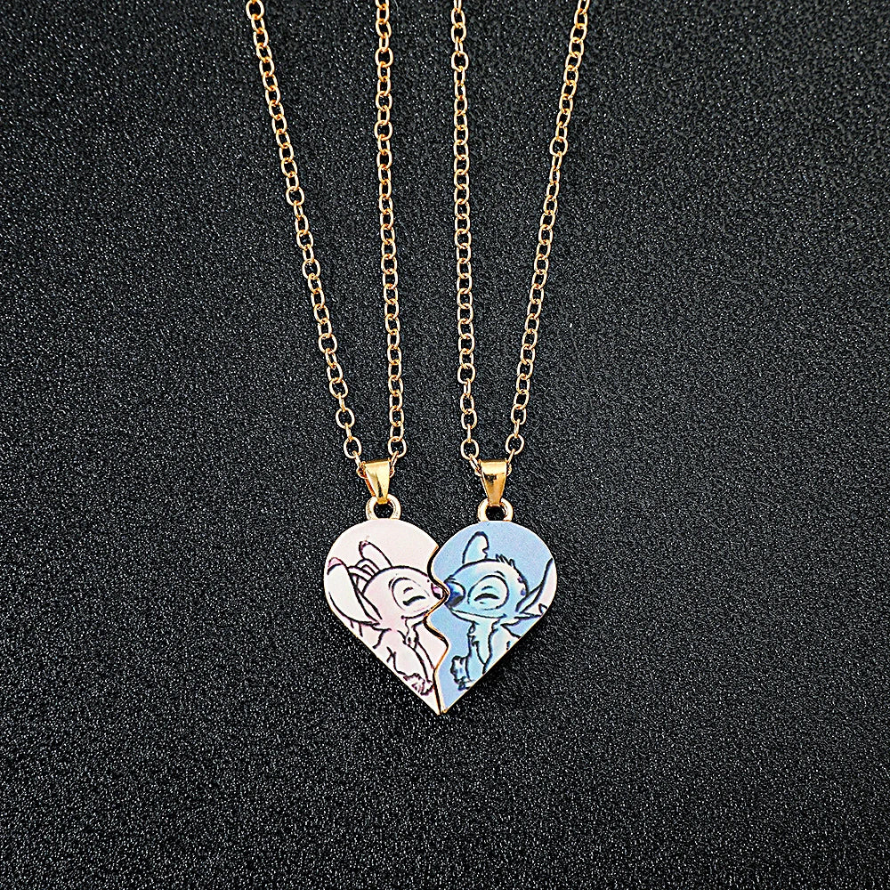Lilo & Stitch Couples Heart Necklace