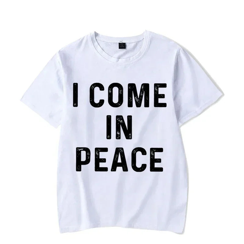 Funny Matching Couple Shirts – “I Come in Peace” & “I’m Peace” Tees