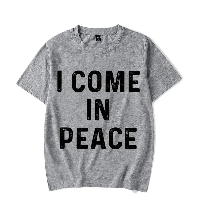 Funny Matching Couple Shirts – “I Come in Peace” & “I’m Peace” Tees