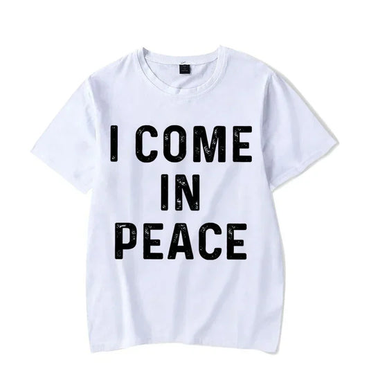 Funny Matching Couple Shirts – “I Come in Peace” & “I’m Peace” Tees