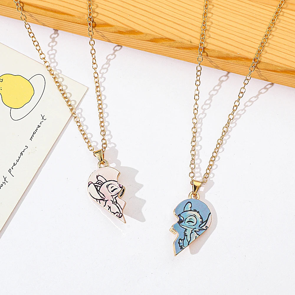 Lilo & Stitch Couples Heart Necklace